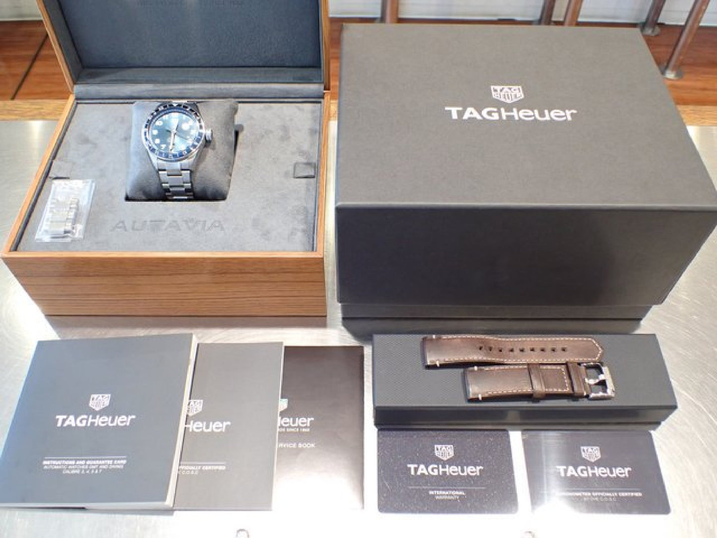 TAG HEUER Autavia 60 Anniversary Anniversary GMT '22 leather belt Mens 181126464 hannari-shop