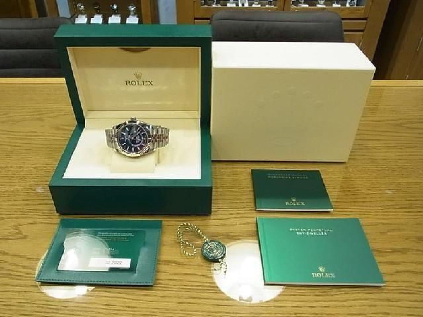 ROLEX Sky-Dweller WG bezel blue Jubilee Bracelet Ref.326934 Mens 190952515 hannari-shop