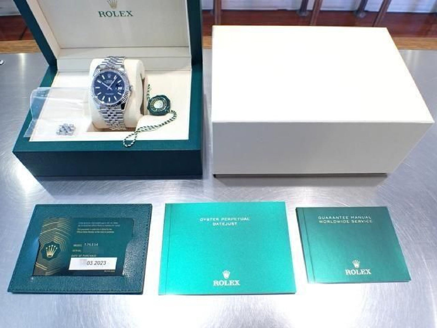 ROLEX Datejust 41 bright blue 126334 Jubilee '23 Mens 191521661 hannari-shop