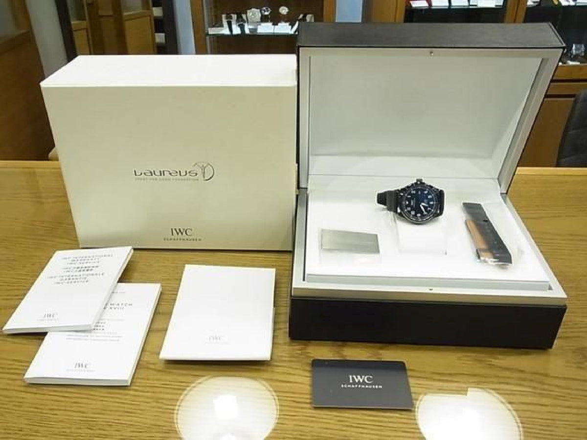 IWC mark18 Laureus blue Dial 1500 Lot Limited IW324703 Mens 193815059 hannari-shop