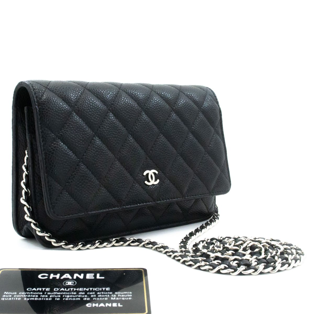CHANEL WOC Wallet on Chain caviar