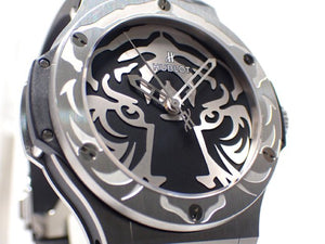 HUBLOT Big Bang black jaguar white tiger SS 100 Lot Limited Mens 174668617 hannari-shop