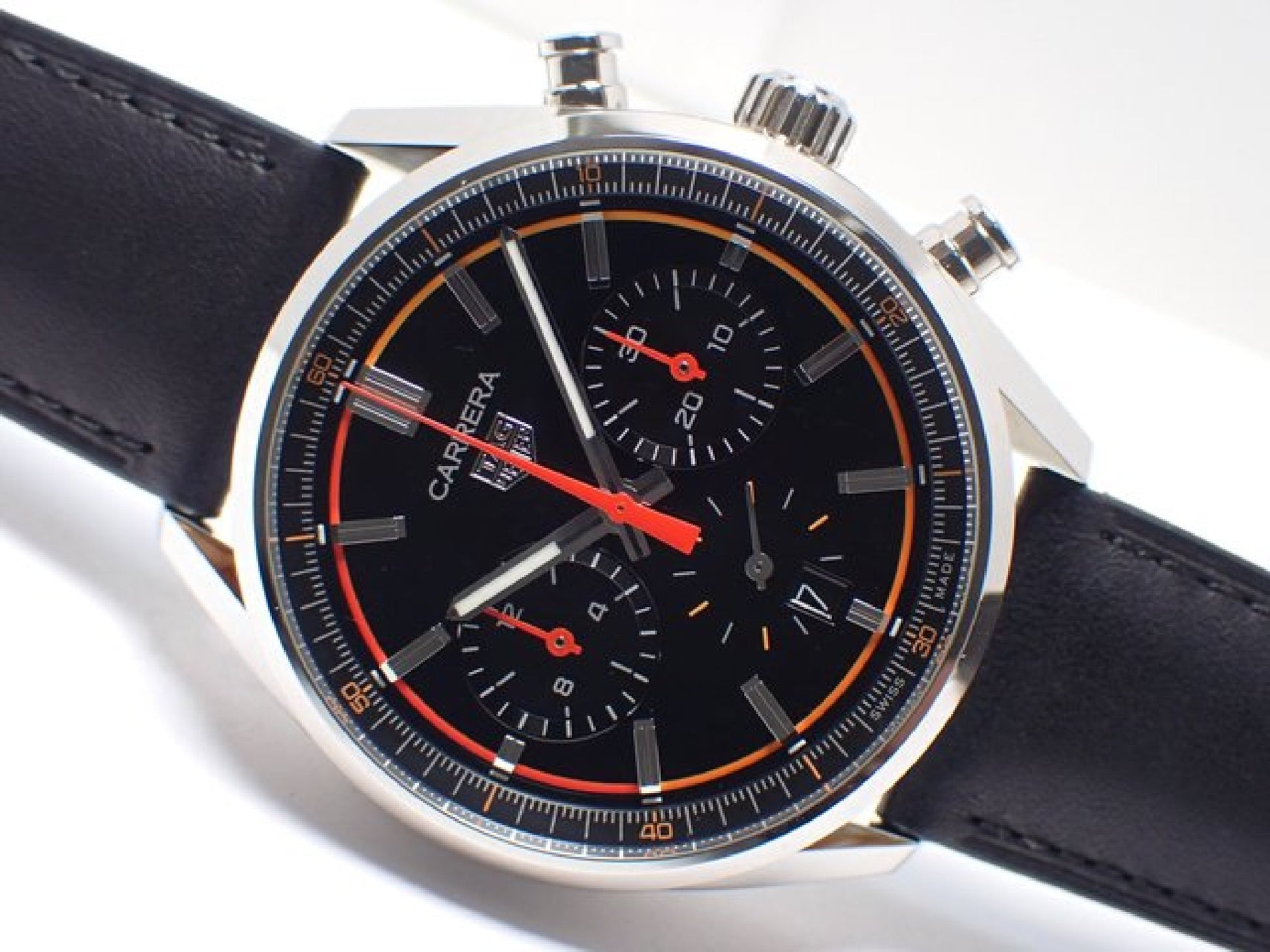 TAG HEUER Carrera Calibre02 Chronograph orange Gradation Genuine goods Mens 174751870 hannari-shop
