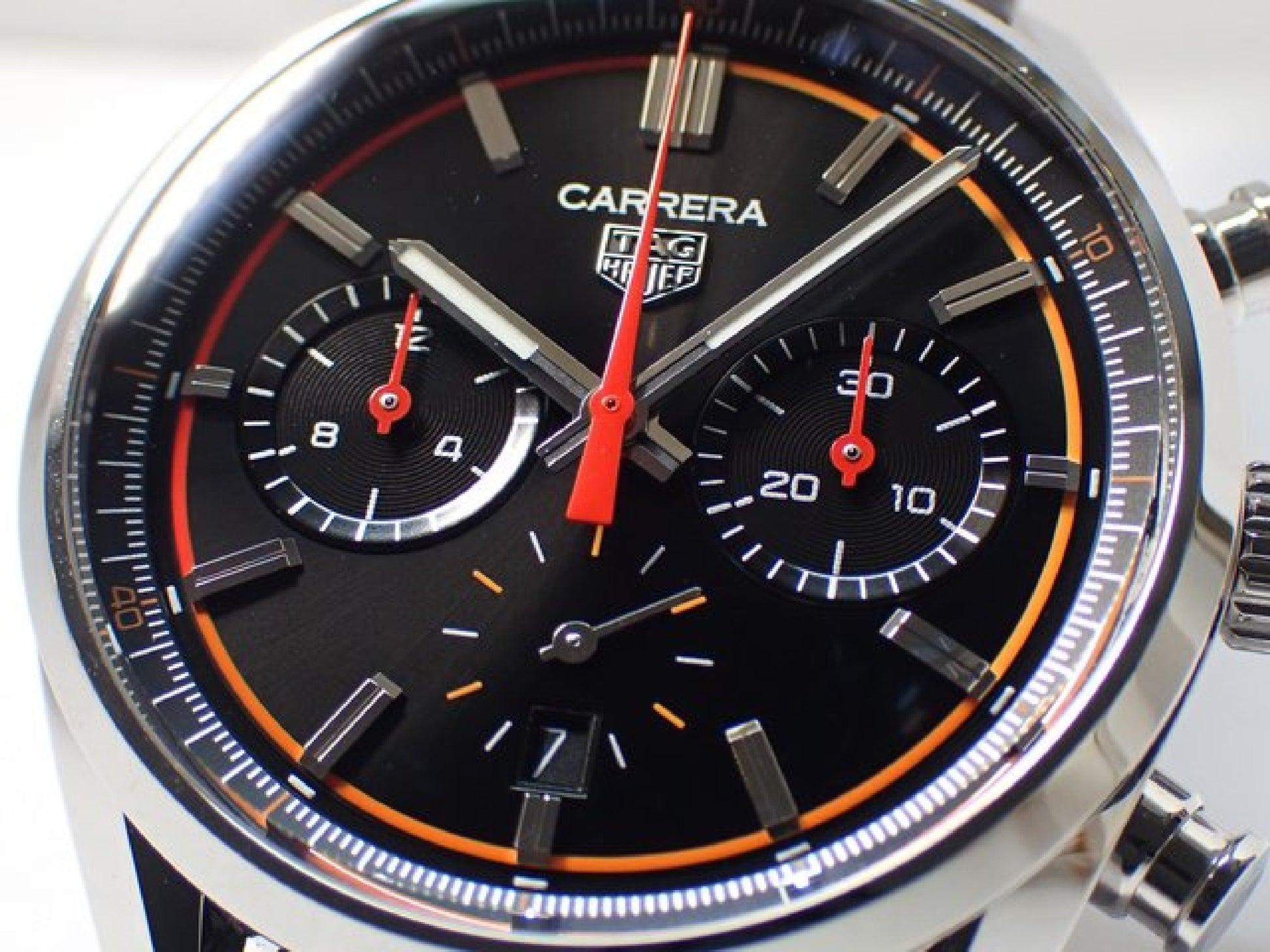 TAG HEUER Carrera Calibre02 Chronograph orange Gradation Genuine goods Mens 174751870 hannari-shop