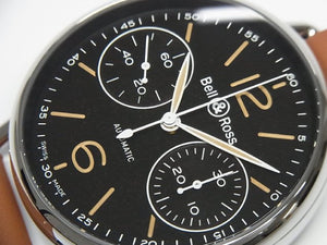 BELL & ROSS WW1 Chronograph Monopusher black Dial Mens 178327157 hannari-shop