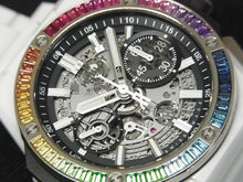 HUBLOT Big bang Integrated white ceramic Baguette Rainbow 451.HX.1120.HX.4099.YOS Mens 179343085 hannari-shop