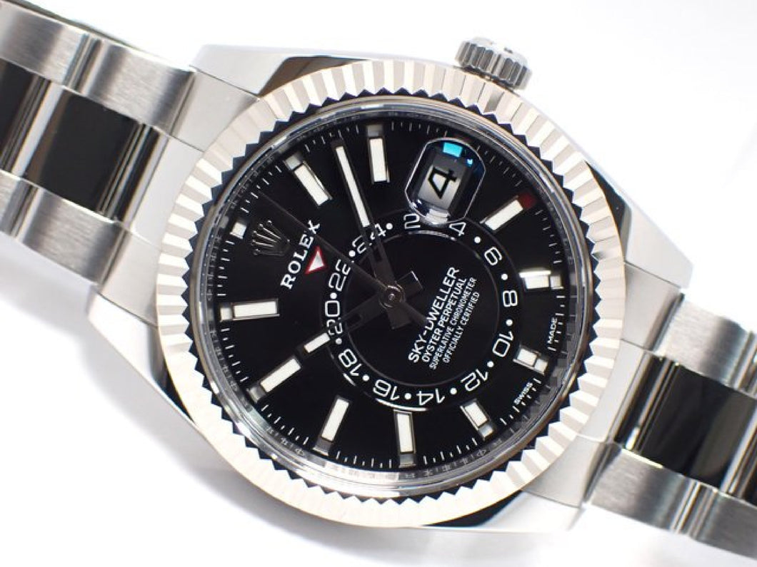ROLEX Sky-Dweller WG bezel 326934 black Oyster Bracelet '18 Mens 180477010 hannari-shop