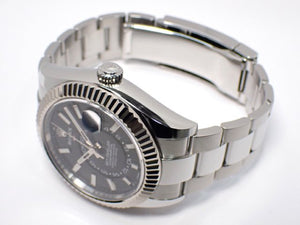 ROLEX Sky-Dweller WG bezel 326934 black Oyster Bracelet '18 Mens 180477010 hannari-shop