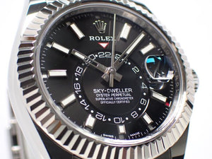 ROLEX Sky-Dweller WG bezel 326934 black Oyster Bracelet '18 Mens 180477010 hannari-shop