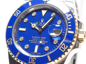 ROLEX Submariner date SS xYG combination blue8P diamond 116613GLB Mens 182931812 hannari-shop