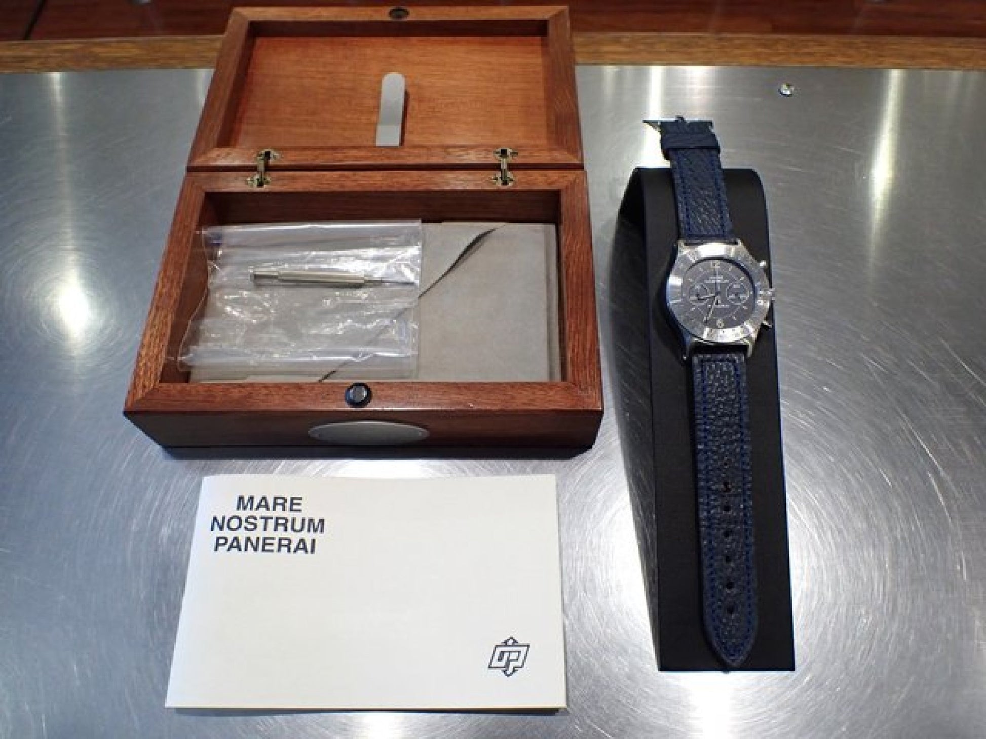 PANERAI Mare Nostrum blue 5218-301A '93 Mens 183381501 hannari-shop