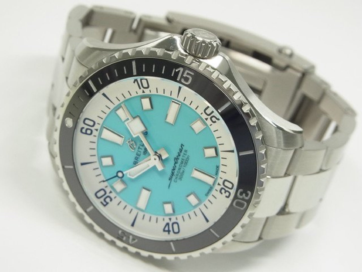 BREITLING Superocean Automatic 44 turquoise blue A17376 Mens 183537117 hannari-shop