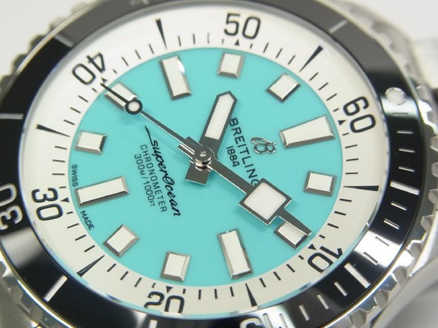 BREITLING Superocean Automatic 44 turquoise blue A17376 Mens 183537117 hannari-shop