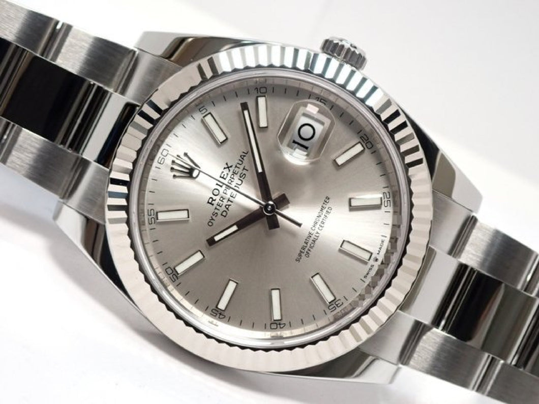 ROLEX Datejust41 silver bar 126334 '21 Mens 183568458 hannari-shop