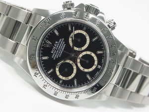 ROLEX Daytona black Dial 16520 U series T notation luminova night glow Mens 183961645 hannari-shop