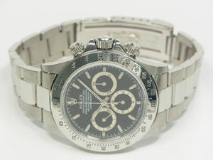 ROLEX Daytona black Dial 16520 U series T notation luminova night glow Mens 183961645 hannari-shop