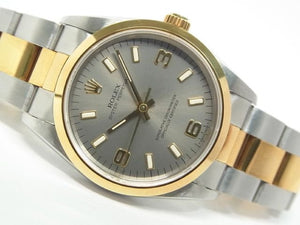 ROLEX Oyster PERPETUAL SS xYG combination gray3 6 9 14203 S series Mens 184184437 hannari-shop