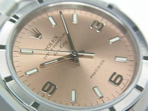 ROLEX Air-King pink Engine Turned bezel Z series 14010M Mens 185215839 hannari-shop