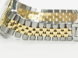 ROLEX Datejust SS xYG combination ivory pyramid Roman 16233 W series Mens 185468818 hannari-shop