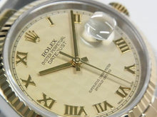 ROLEX Datejust SS xYG combination ivory pyramid Roman 16233 W series Mens 185468818 hannari-shop