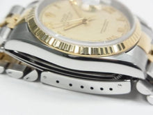 ROLEX Datejust SS xYG combination ivory pyramid Roman 16233 W series Mens 185468818 hannari-shop