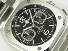 BELL & ROSS BR05 Chrono black Dial BR05C-BL-ST/SRB Genuine goods rubber belt Specification Mens 186082293 hannari-shop