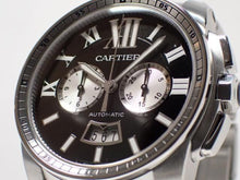 CARTIER Calibre de  Chronograph black Genuine goods '14 Womens 186117006 hannari-shop