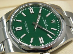 ROLEX Oyster PERPETUAL 41 green 124300 '24 purchased Mens 186119419 hannari-shop