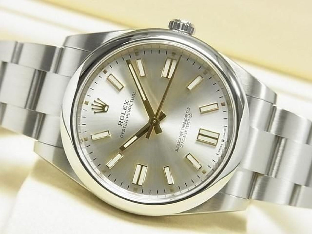 ROLEX Oyster PERPETUAL 41 silver 124300 '25 purchased Mens 186496810 hannari-shop
