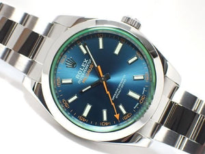 ROLEX Milgauss green glass Z blue Ref.116400GV '18 Mens 186608124 hannari-shop