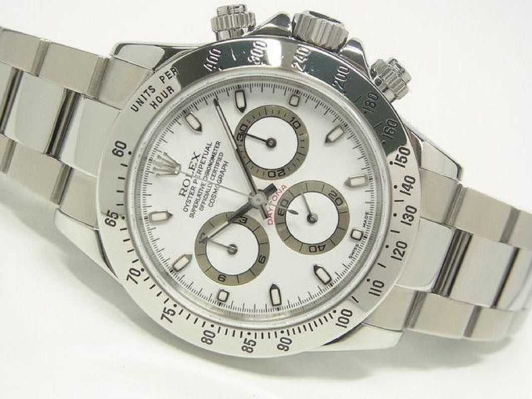 ROLEX Daytona white Dial thin Hand 116520 F series Mens 186714046 hannari-shop