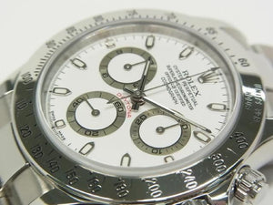 ROLEX Daytona white Dial thin Hand 116520 F series Mens 186714046 hannari-shop