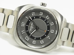 Hermes H08 39 MM Titanium/ Bracelet Genuine goods SP1.741 Mens 187088297 hannari-shop