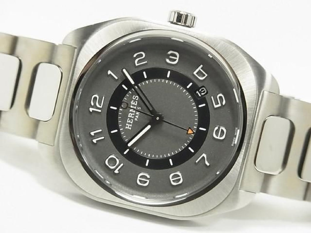 Hermes H08 39 MM Titanium/ Bracelet Genuine goods SP1.741 Mens 187088297 hannari-shop