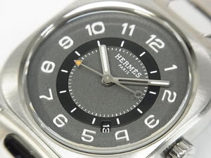 Hermes H08 39 MM Titanium/ Bracelet Genuine goods SP1.741 Mens 187088297 hannari-shop