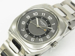 Hermes H08 39 MM Titanium/ Bracelet Genuine goods SP1.741 Mens 187088297 hannari-shop