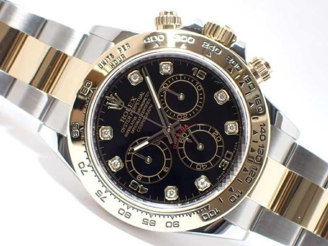ROLEX Daytona combination black8P diamond 116503G '18 Mens 187103133 hannari-shop