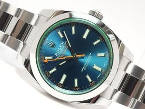 ROLEX Milgauss green glass Z blue Ref.116400GV '22 Mens 187437457 hannari-shop