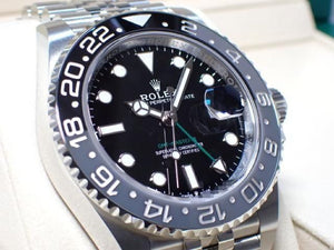 ROLEX GMT Master II gray/ black bezel 126710GRNR Jubilee unused Mens 187748849 hannari-shop