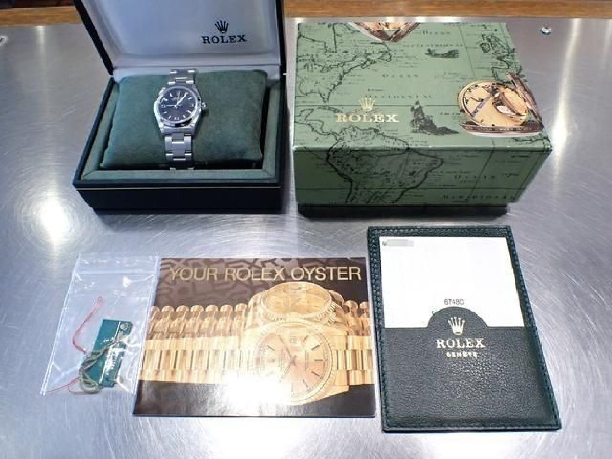ROLEX Oyster PERPETUAL black3 6 9 67480 U series '98 Mens 189282561 hannari-shop