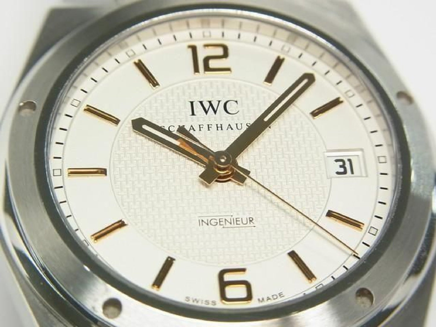 IWC Ingenieur Automatic 40 MM silver IW322801 Sapphire crystal caseback Mens 189299441 hannari-shop