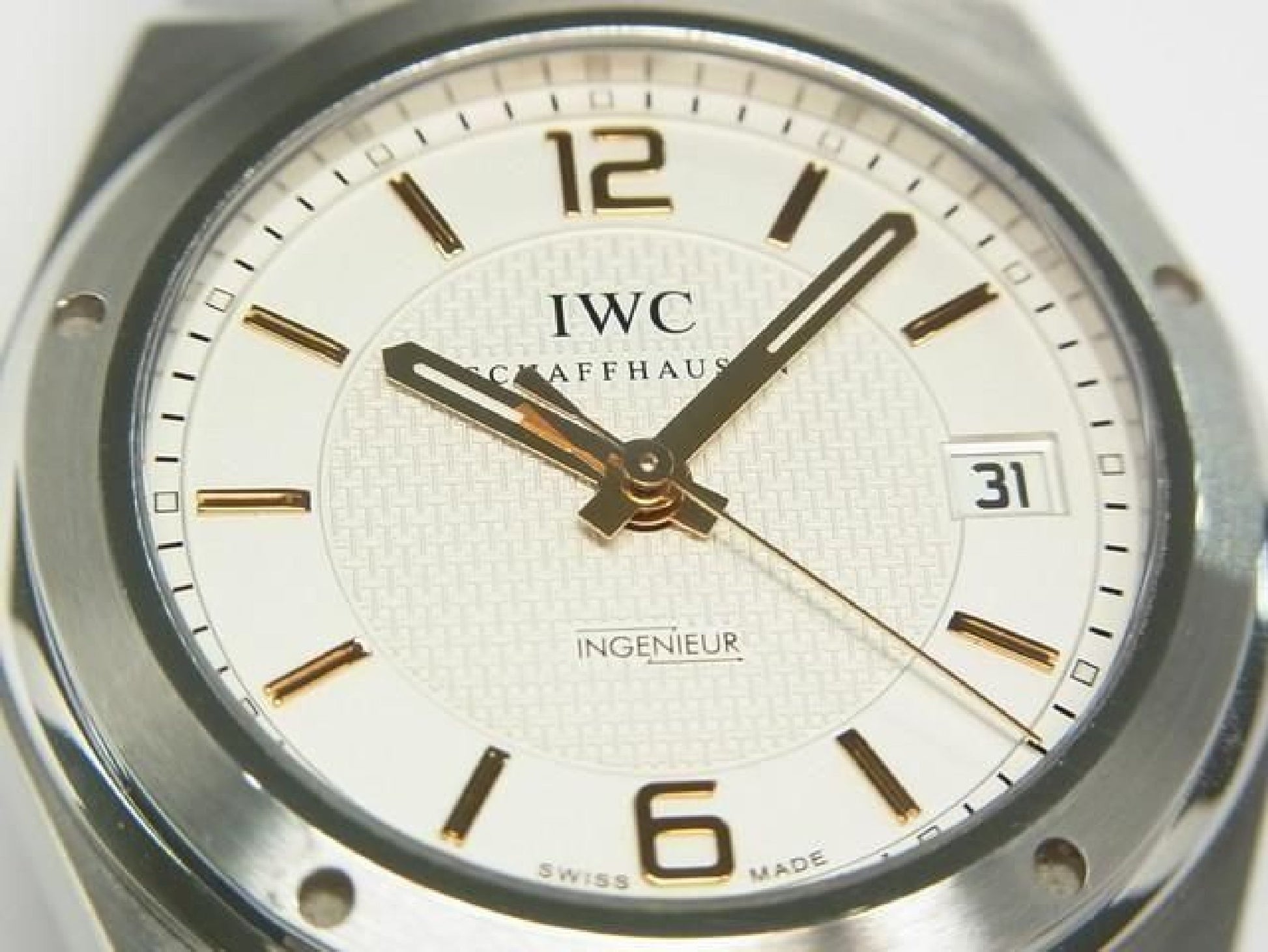 IWC Ingenieur Automatic 40 MM silver IW322801 Sapphire crystal caseback Mens 189299441 hannari-shop