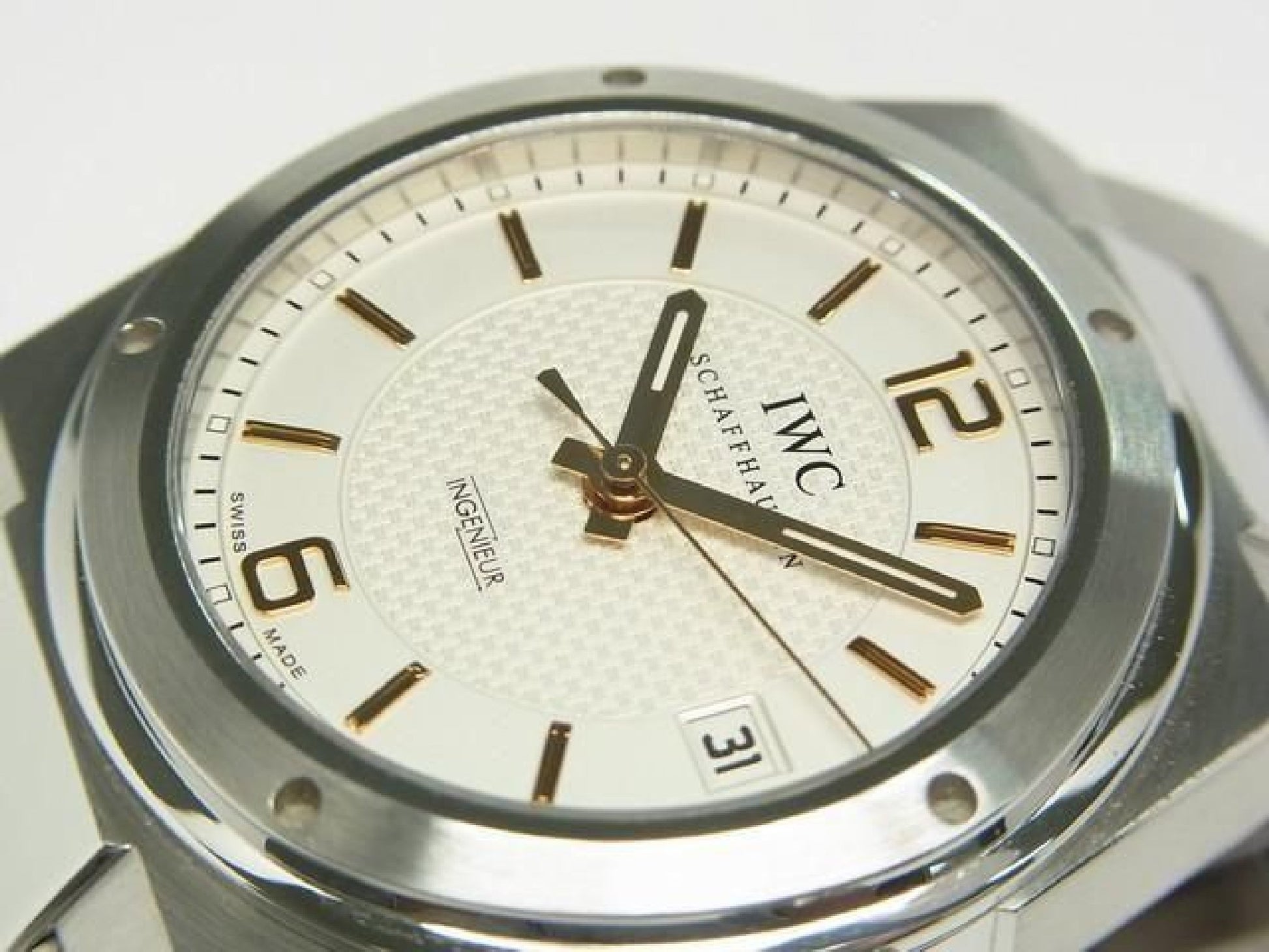 IWC Ingenieur Automatic 40 MM silver IW322801 Sapphire crystal caseback Mens 189299441 hannari-shop