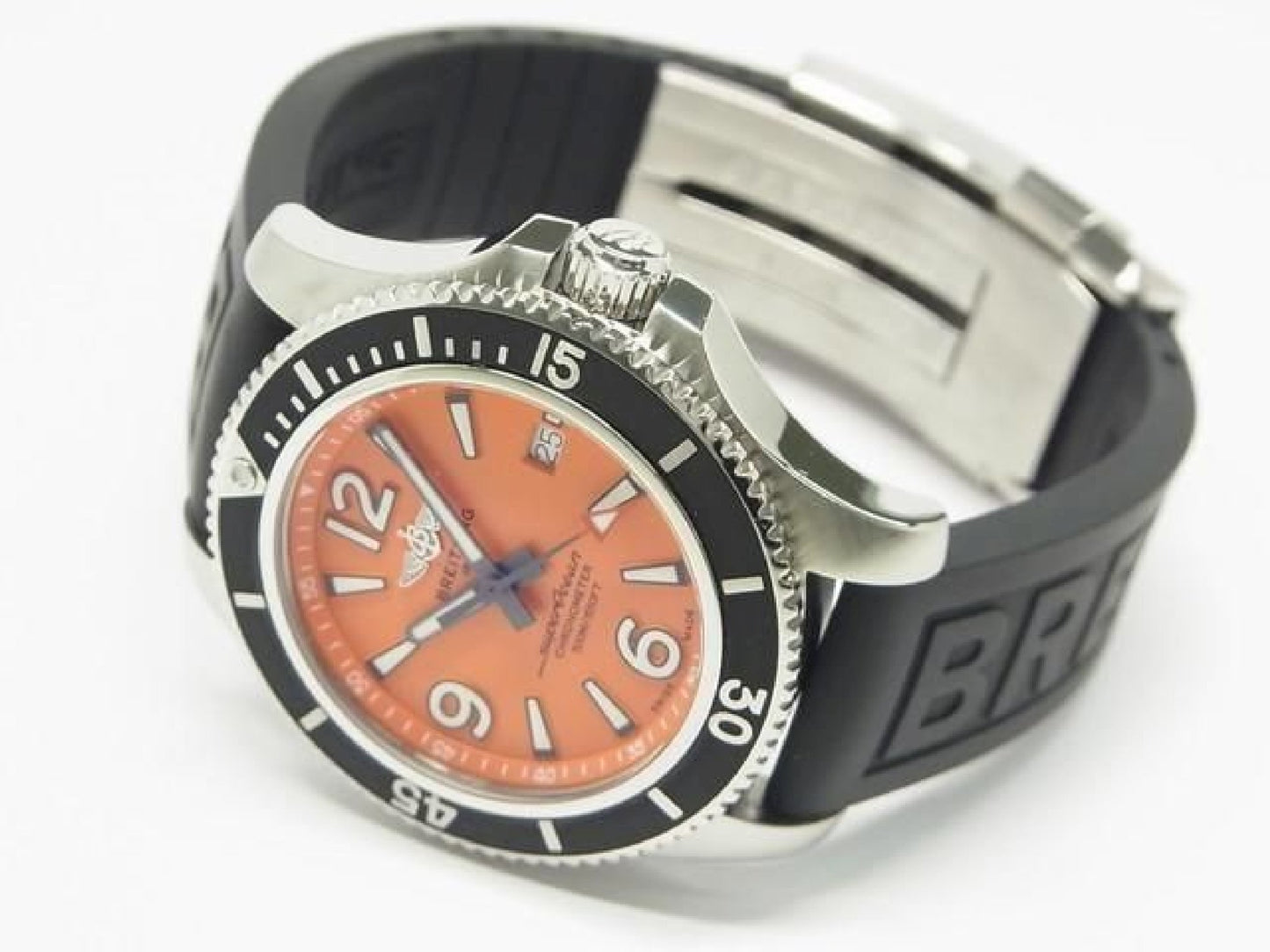BREITLING Superocean Automatic 42 orange Dial Mens 190303664 hannari-shop