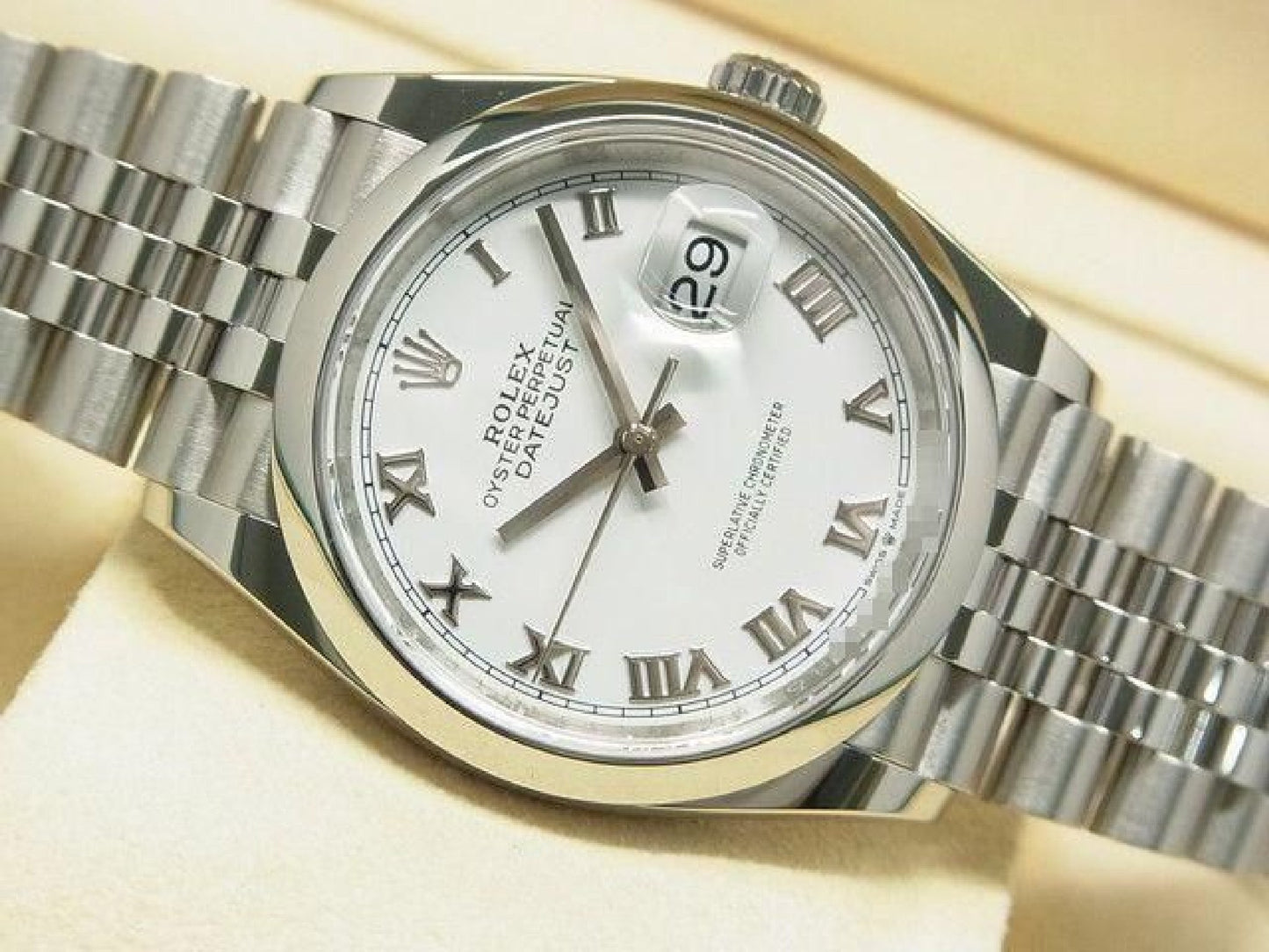 ROLEX Datejust 36 white Roman 126200 '21 purchased Mens 190821862 hannari-shop