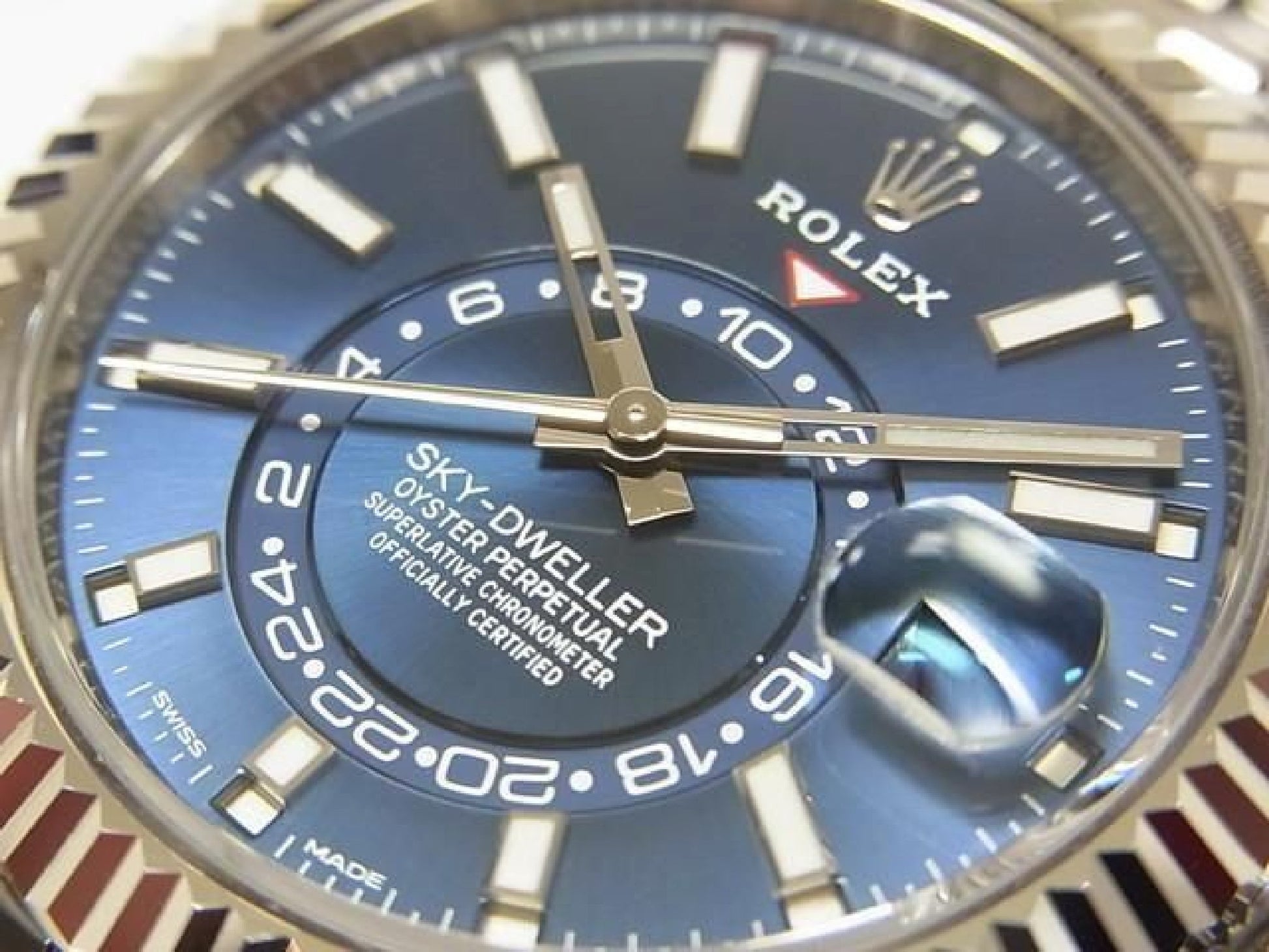 ROLEX Sky-Dweller WG bezel  blue  Jubilee Bracelet Ref.326934 Mens 190952515 hannari-shop