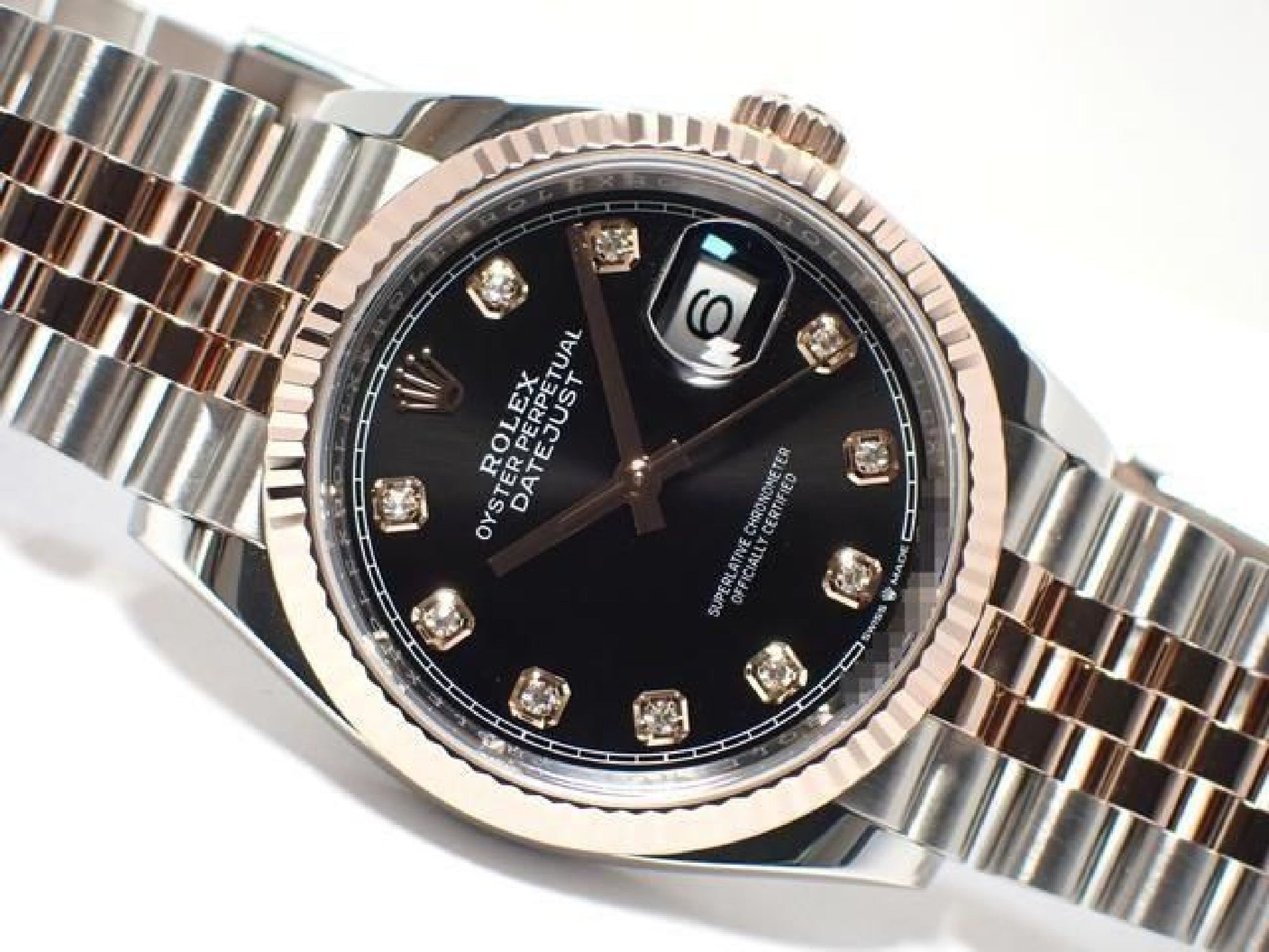 ROLEX Datejust36 black Dial 10P diamond Jubilee Bracelet '21 Mens 190961312 hannari-shop