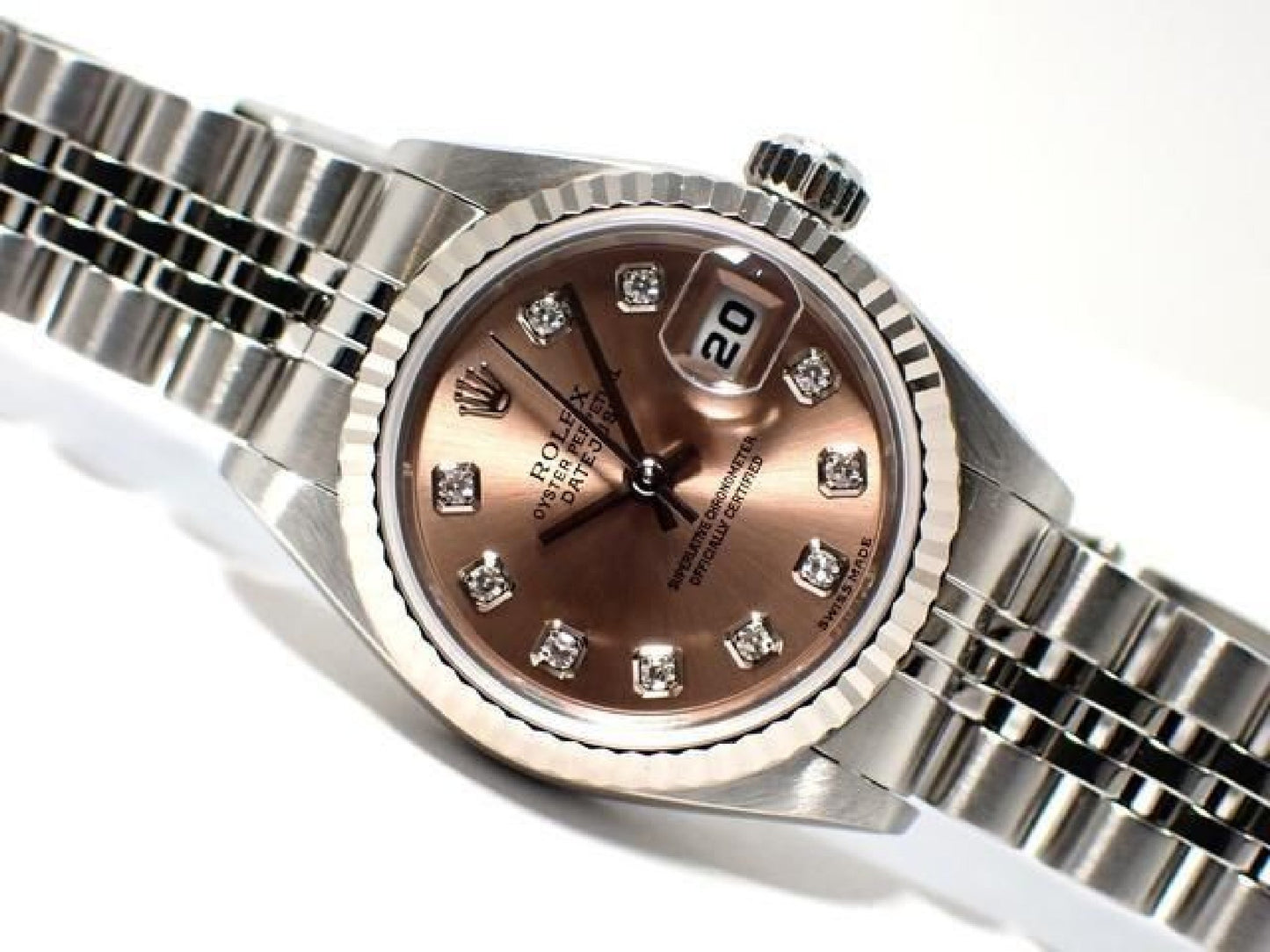 ROLEX Womens Datejust pink 10P diamond 79174G Y series Womens 191323140 hannari-shop