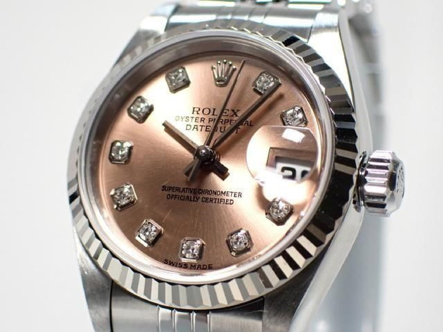 ROLEX Womens Datejust pink 10P diamond 79174G Y series Womens 191323140 hannari-shop