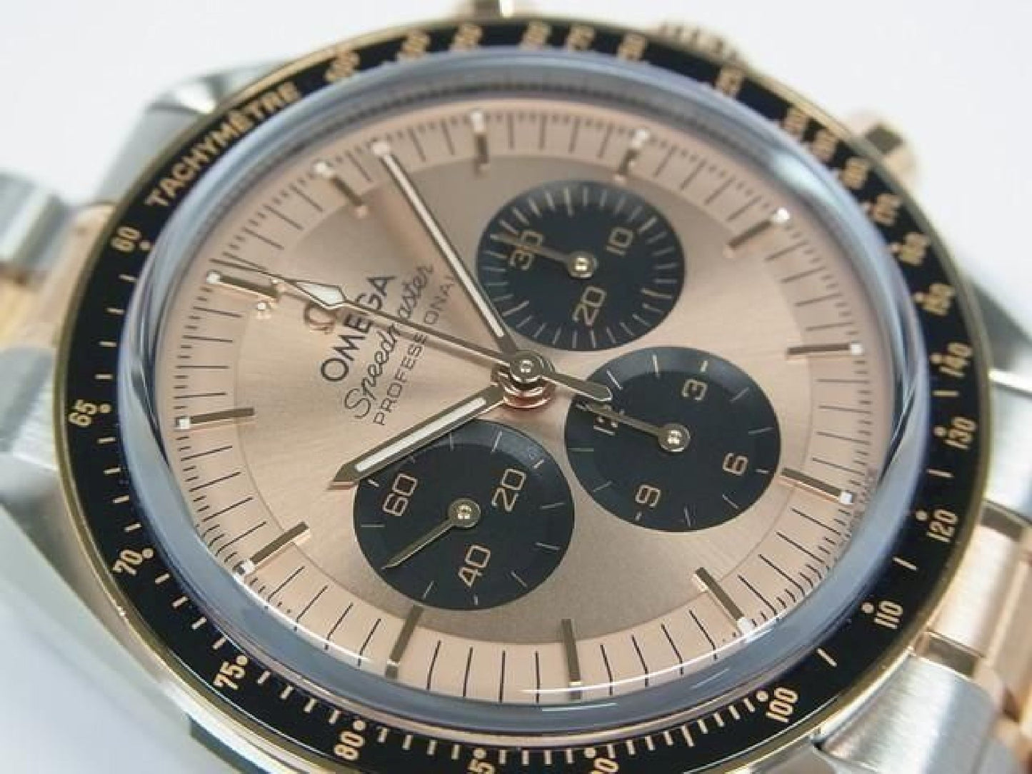 OMEGA Speedmaster moon watch Professional SS x Sedna gold Bracelet & rubber Mens 191397651 hannari-shop